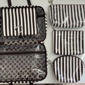 Henri Bendel Toiletry Cosmetic Bag and 3 small cosmetic bags included